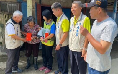 崁頂福安宮訪視受災戶及致贈慰問金 關懷白河豪雨災民